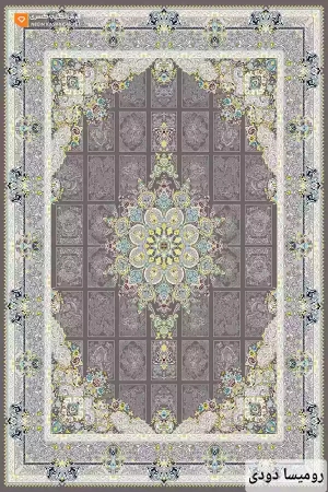 فرش رومیسا 500 شانه نگین کسری کاشان